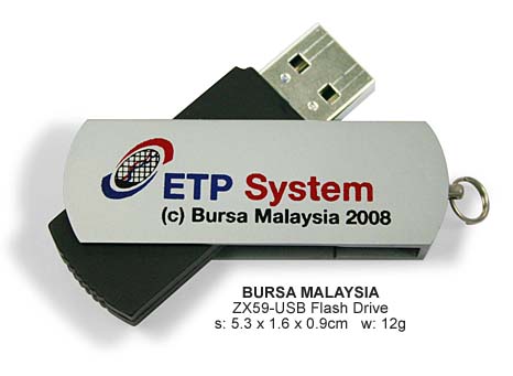 usb drive bursa malaysia logo print