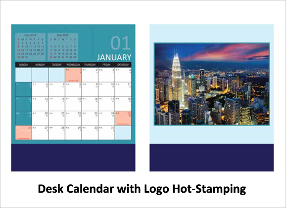 Desk Calendar with Logo Hot-Stamping