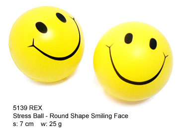 Round Stress Ball with Smiley