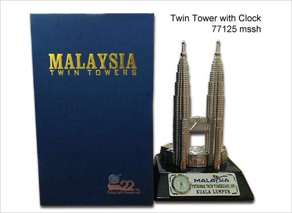 Twin Tower Clock Malaysia Corporate Gift Supplier