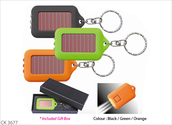 Solar Powered Torchlight Keychain