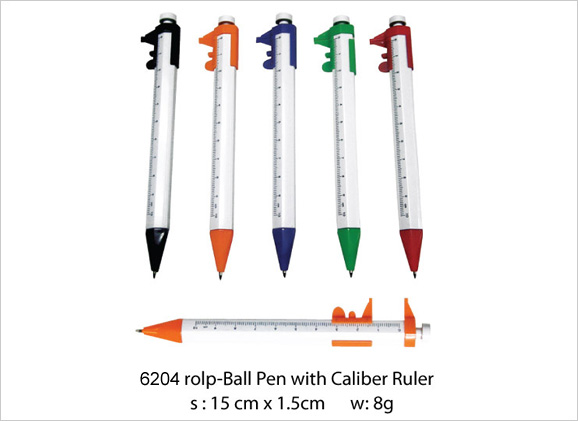 Ball Pen with Caliber Ruler 6204