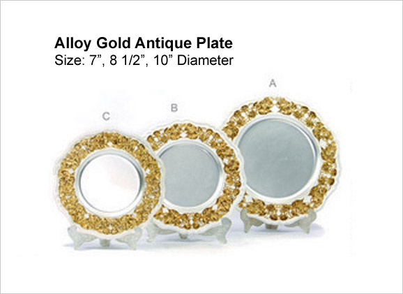 Alloy Gold Antique Plate