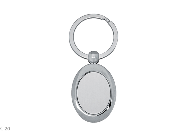 Metal Keychain Oval Shape