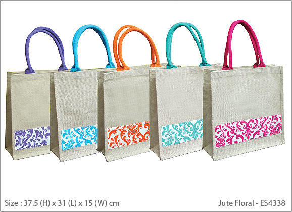 Floral Jute Bag