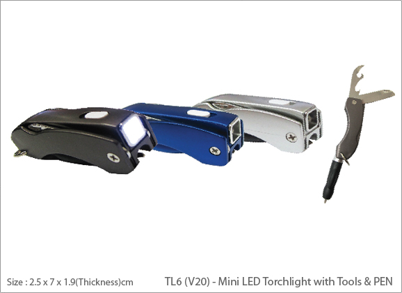 Mini LED Torchlight with Tools & Pen TL5