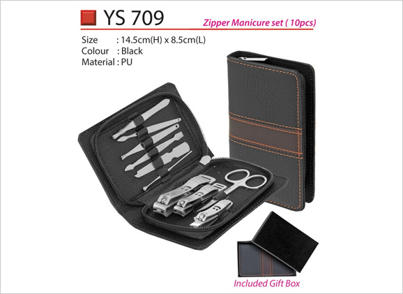 Zipper Manicure Set with Gift Box (10pcs) YS709