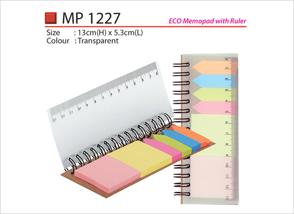 ECO Memopad with Ruler MP1227