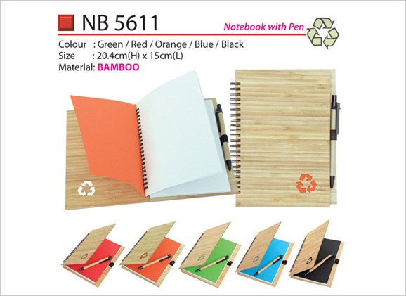 Bamboo Notebook with Pen NB5611