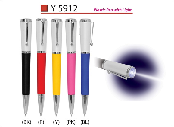 Plastic Pen with Light Y5912