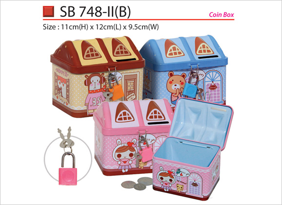 House Shape Coin Box SB748iiB 748