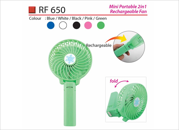 Mini Portable 2 in 1 Rechargable Fan RF650