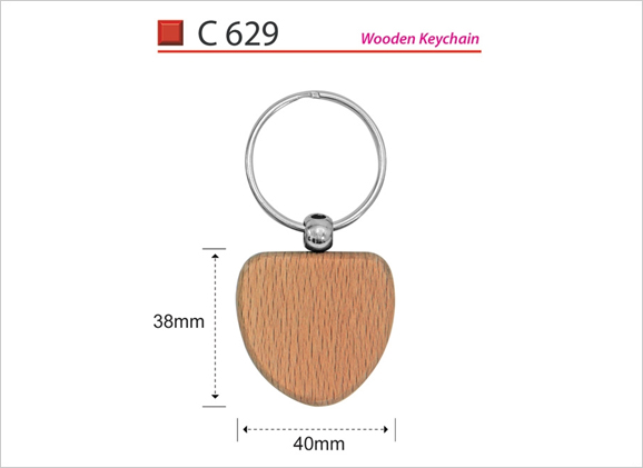 Wooden Emblem Keychain C629