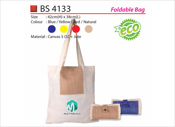 Foldable Canvas Jute Bag BS4133