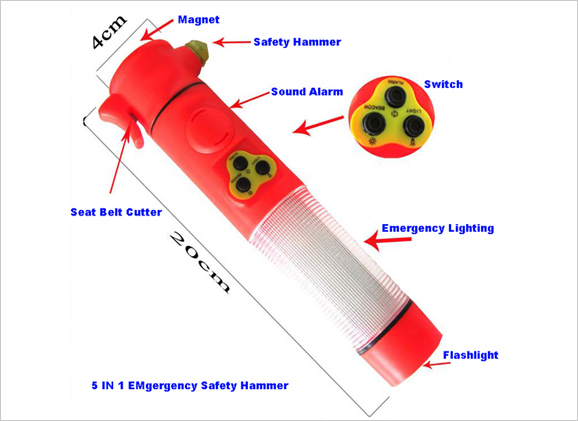 5 in 1 Car Emergency Hammer