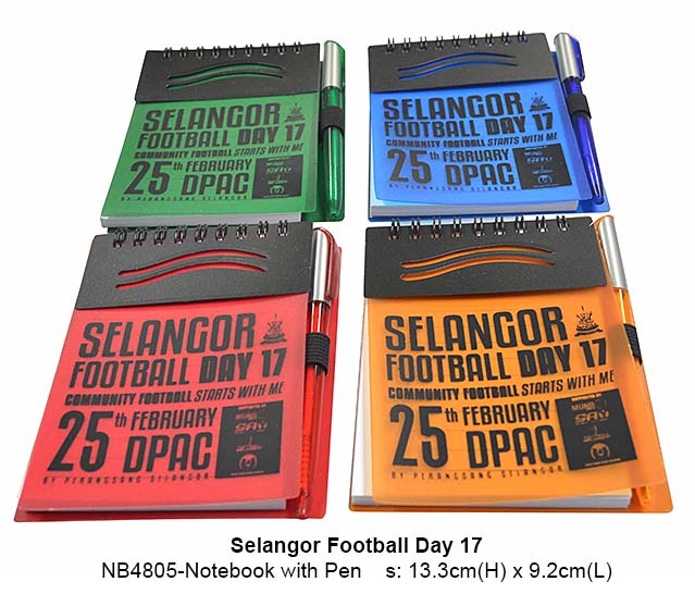 NB4805 - Notebook With Pen - Selangor Football Day 17 - 170324