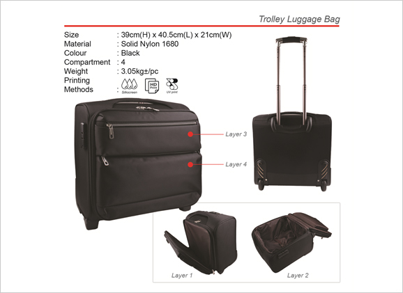 Pilot Trolley Luggage Bag BL1903ii