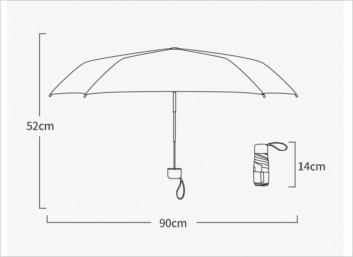 Folding Umbrella Size