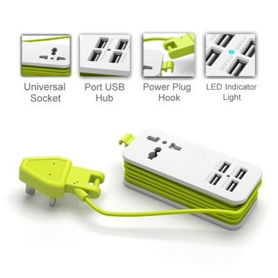 Extension Cord Socket with USB Charger Malaysia Corporate Gift Supplier